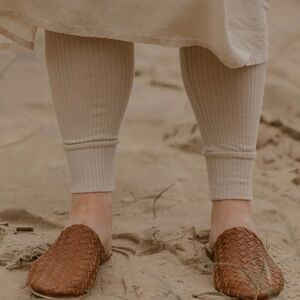 The Simple Folk The Ribbed Legging Womens 0 Ecru